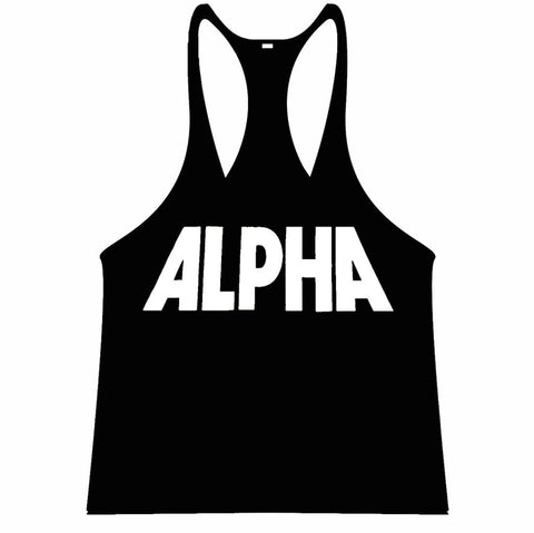ALPHA Singlet Racerback - Black/White - Flexz Fitness - 1