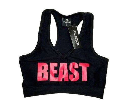 Beast Sports Bra - Black/Pink - Flexz Fitness