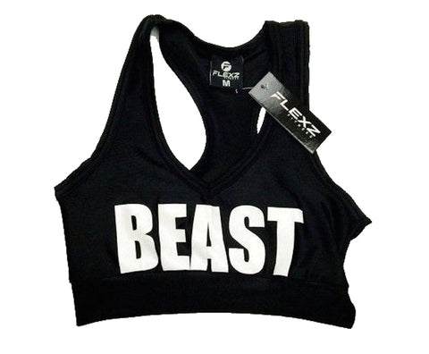 Beast Sports Bra - Black/White - Flexz Fitness
