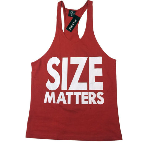 Size Matters Singlet Racerback - Red - Flexz Fitness
