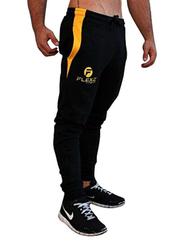 Gym Shark Fitted Sweatpants Bodybuilding - Black - Flexz Fitness - 1