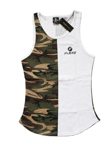 CAMO Tank Top - White/Camo - Flexz Fitness - 1