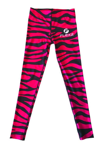 Women's Pink Leggings Camo Zebra Print Pant For Yoga, Working Out And Sports - Flexz Fitness - 4
