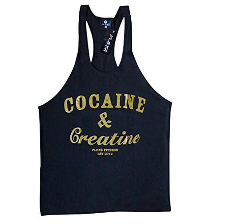 COCAINE & CREATINE Singlet Stringer - Flexz Fitness