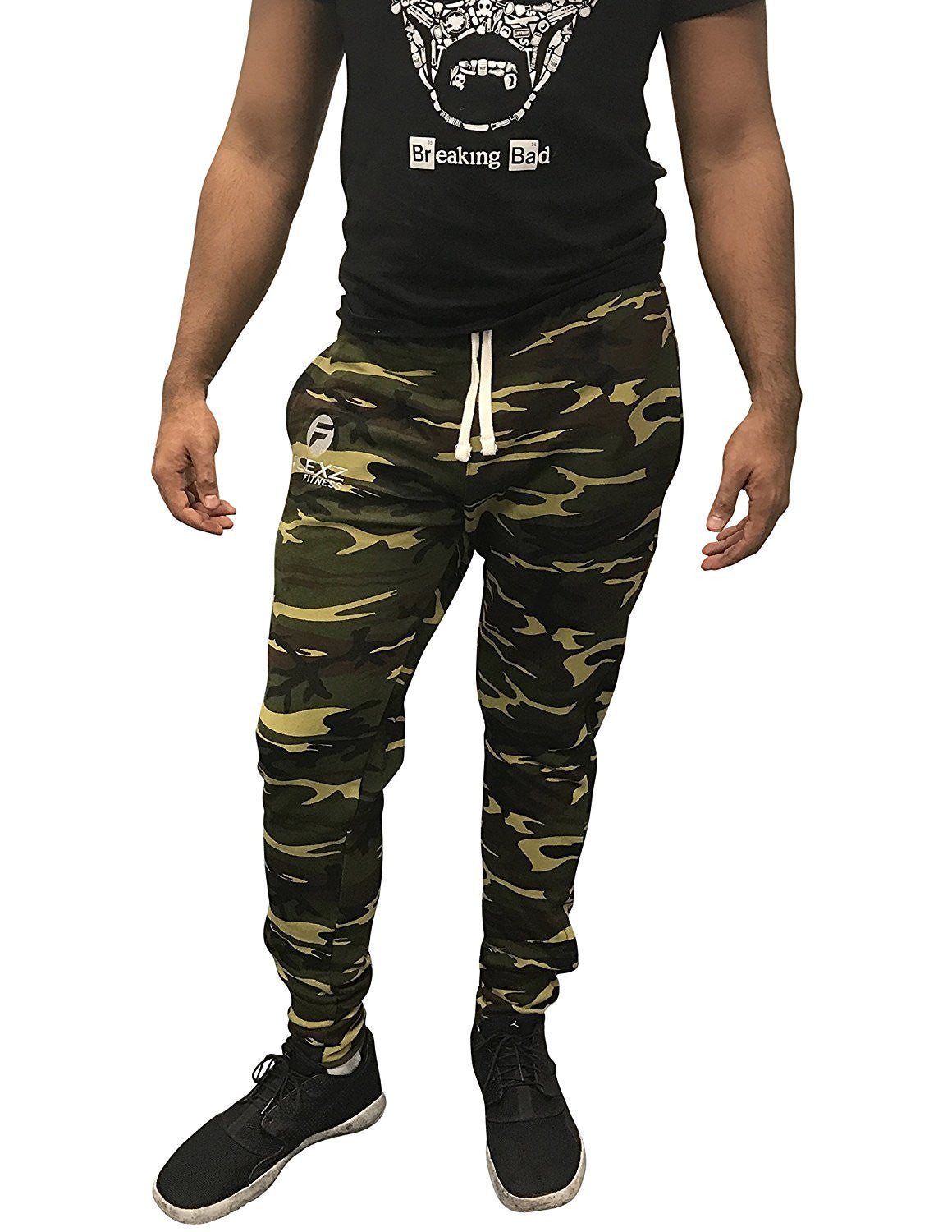 Gym Shark Fitted Sweatpants Bodybuilding - Camo
