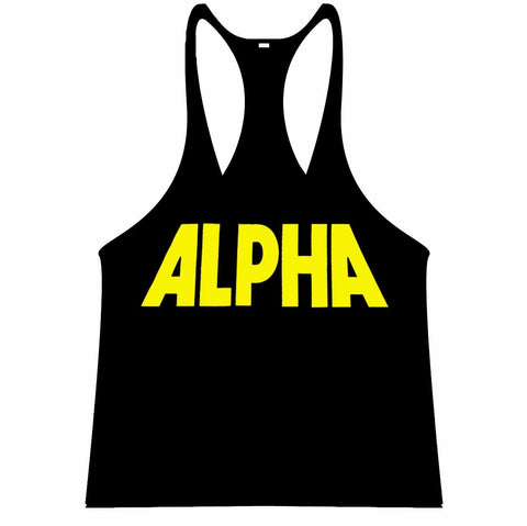 ALPHA Singlet Racerback - Black/Yellow - Flexz Fitness - 1