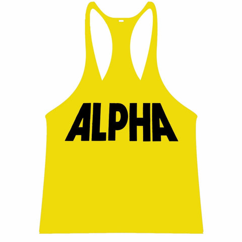 ALPHA Singlet Racerback - Yellow/Black - Flexz Fitness