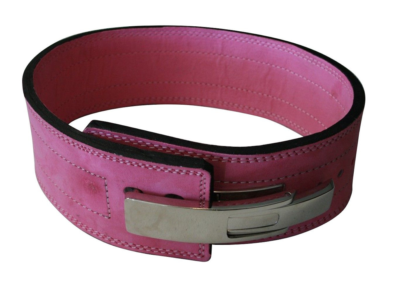 Powerlifting Lever Buckle 10mm Belt Pink Flexz Fitness