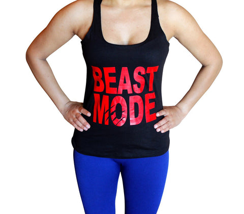 Beast Mode Womens Tank Top - Comfortable racerback to wear at Gym, Yoga, workout and crossfit - Flexz Fitness - 2