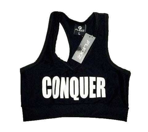 Conquer Sports Bra - Black/White - Flexz Fitness