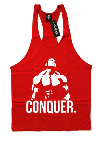 Conquer Singlet Racerback - Red - Flexz Fitness - 1