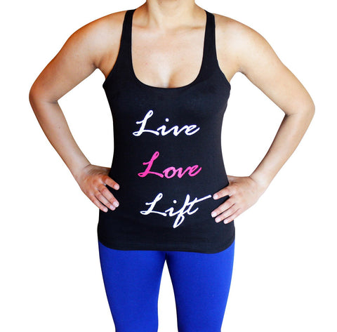 Live Love Lift Womens Tank Top - Comfortable racerback to wear at Gym, Yoga, workout and crossfit - Flexz Fitness - 2
