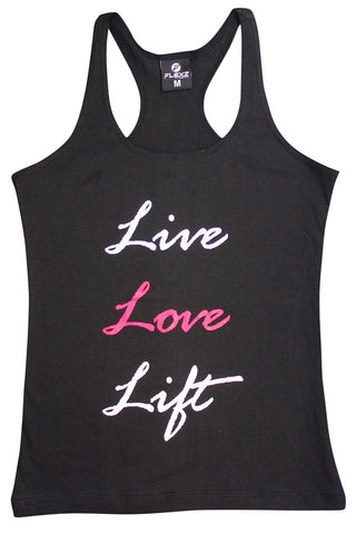 Live Love Lift Womens Tank Top - Comfortable racerback to wear at Gym, Yoga, workout and crossfit - Flexz Fitness - 1