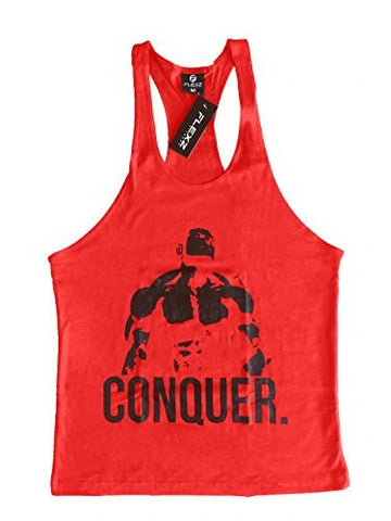 Conquer Singlet Racerback - Black/Red - Flexz Fitness