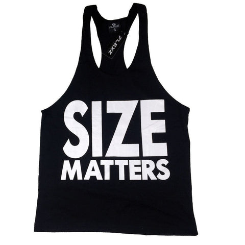 Size Matters Singlet Racerback - Black - Flexz Fitness