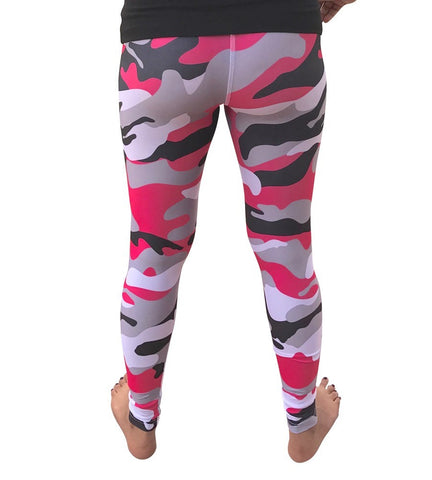 Women's Pink Leggings Camo Zebra Print Pant For Yoga, Working Out And Sports - Flexz Fitness - 8