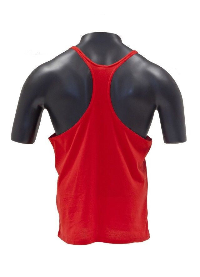 Open Side Racerback Men's Solid Singlet Racerback - Red | Flexz Fitness