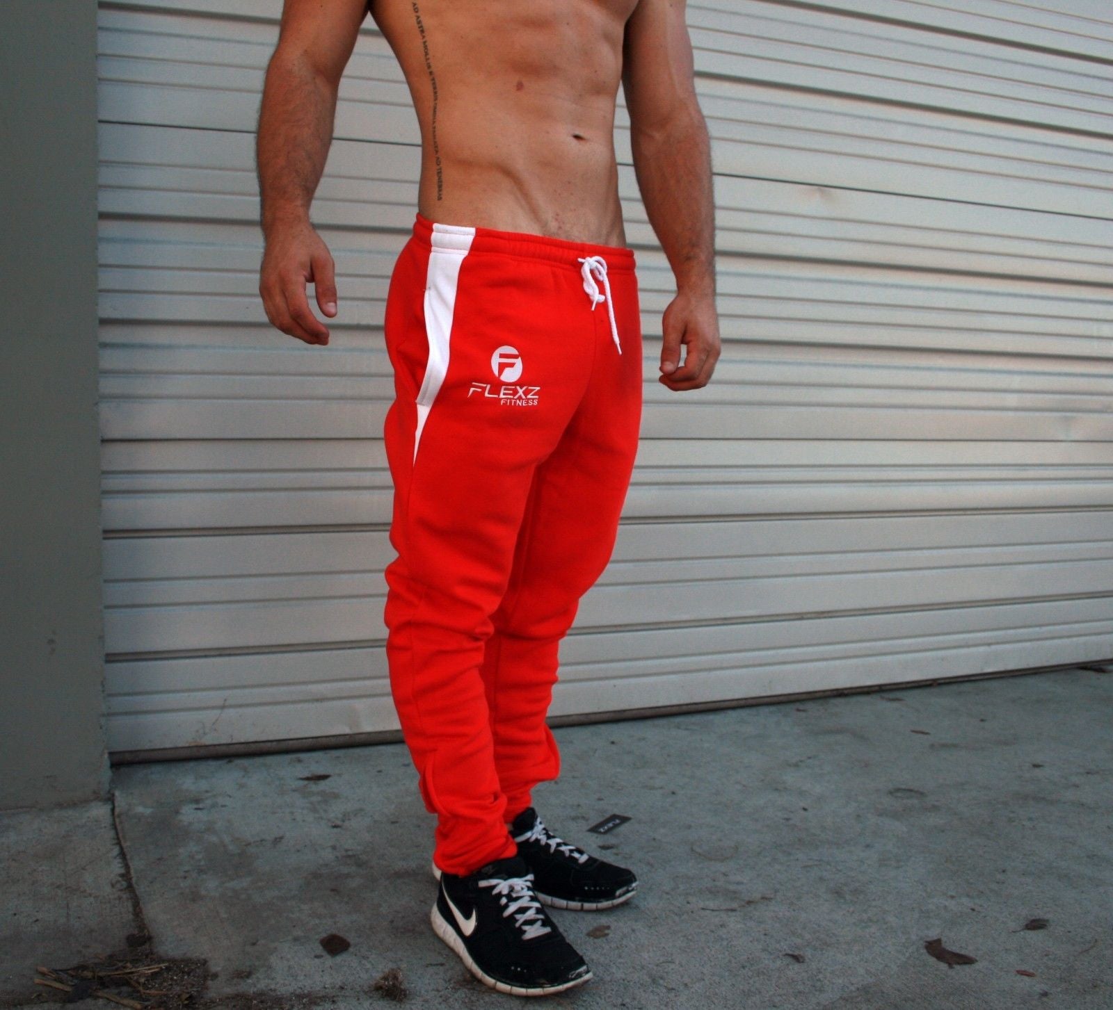 Gym red joggers best sale