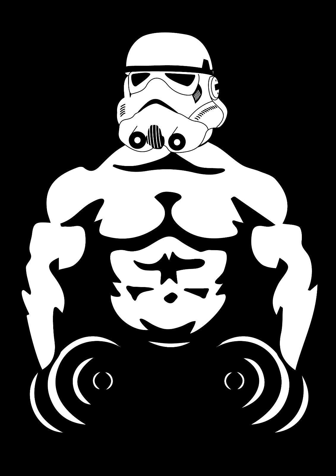Stormtrooper Singlet Stringer Gym Bodybuilding Star Wars Y Back Racerb Flexz Fitness