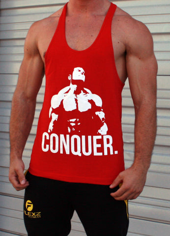 Conquer Singlet Racerback - Red - Flexz Fitness - 2